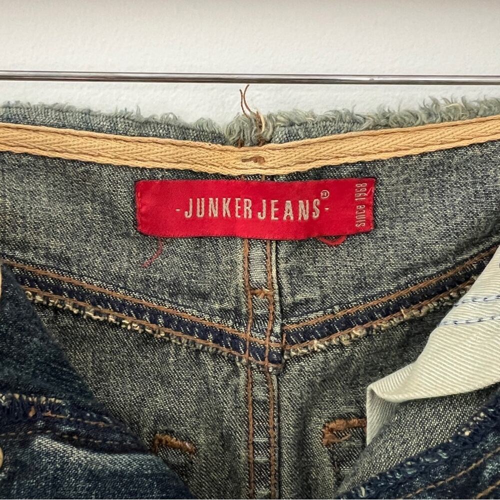 Vintage Junker Jeans Deconstructed Patchwork Denim Maxi Skirt Size Small - Picture 3 of 9